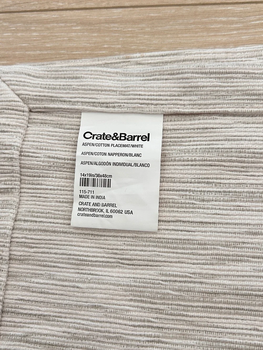 Crate & Barrel Aspen Cotton Placemats (Set of 4)